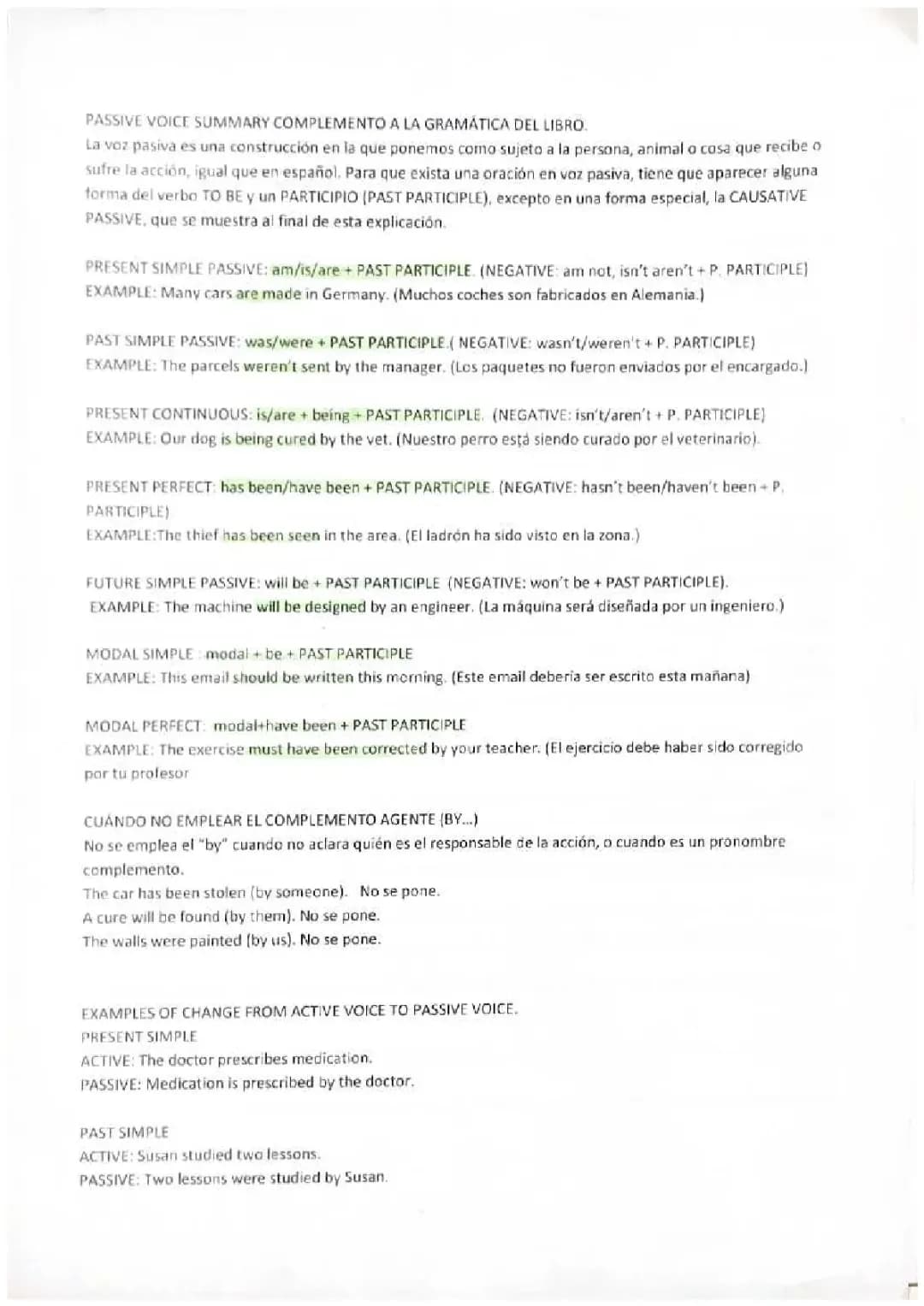 Ingles passive voice