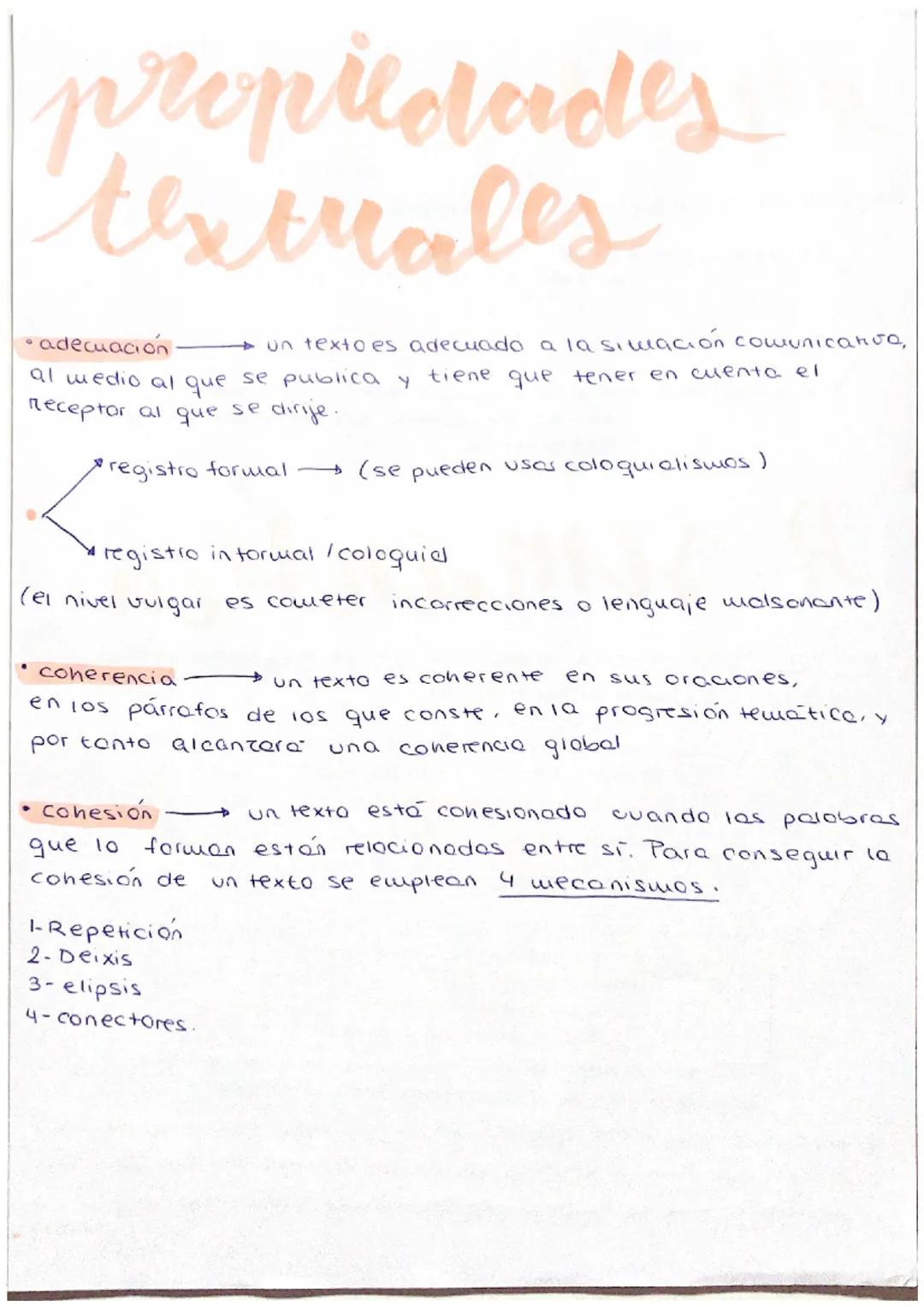 propiedades
textuales
• adecuación
al medio al que se publica y tiene que tener en cuenta el
receptor al que se dirije.
registro formal
→ (s