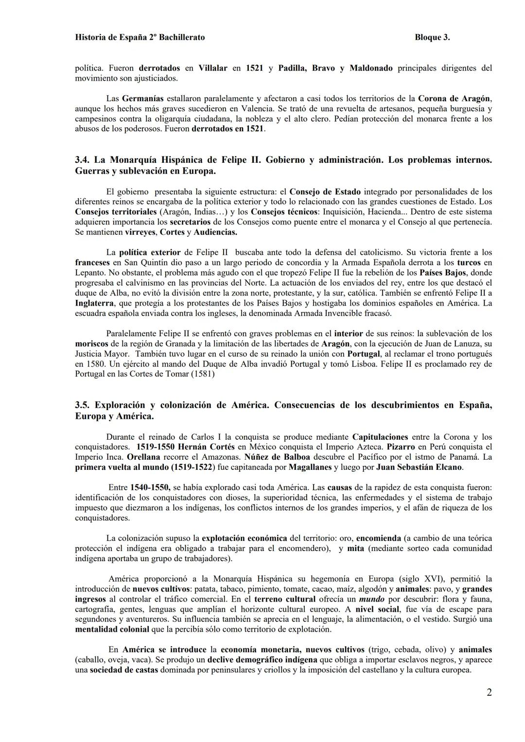 Historia de España 2º Bachillerato
Bloque 3.
Bloque 3. LA FORMACIÓN DE LA MONARQUÍA HISPÁNICA Y SU EXPANSIÓN
MUNDIAL (1474-1700)
3.1. Los Re
