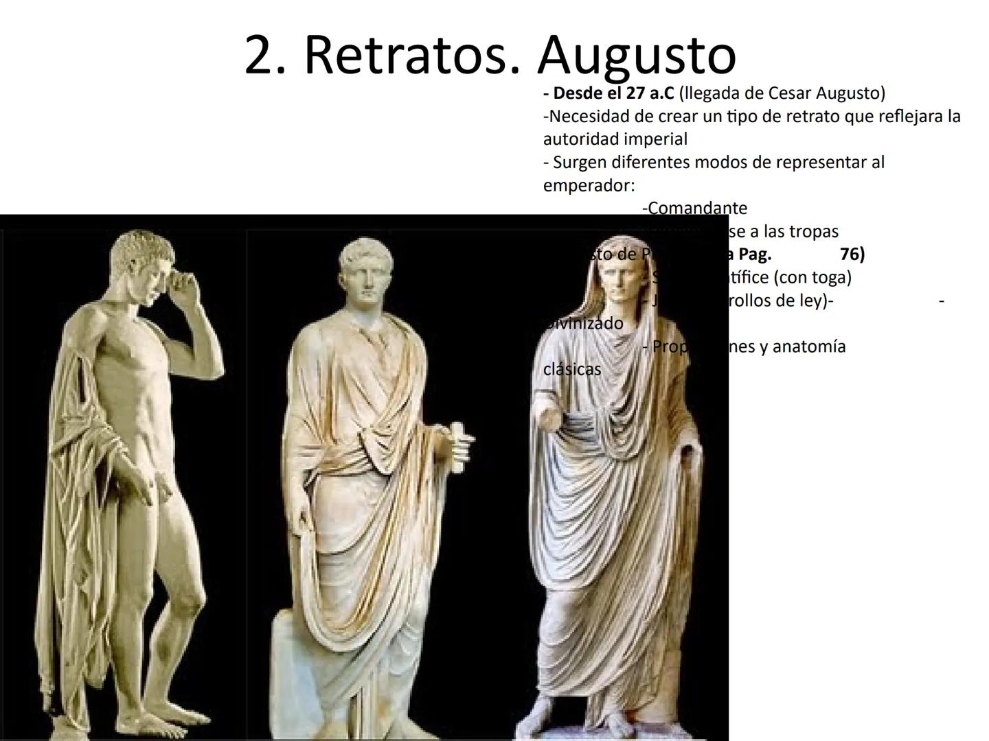Roma.
Artes figurativas Escultura en Roma 1 características generales:
-Materiales
-Uso
-Mármol
-Bronce
- Etapas
2 Retrato
-Uso
Esquema 1
- 