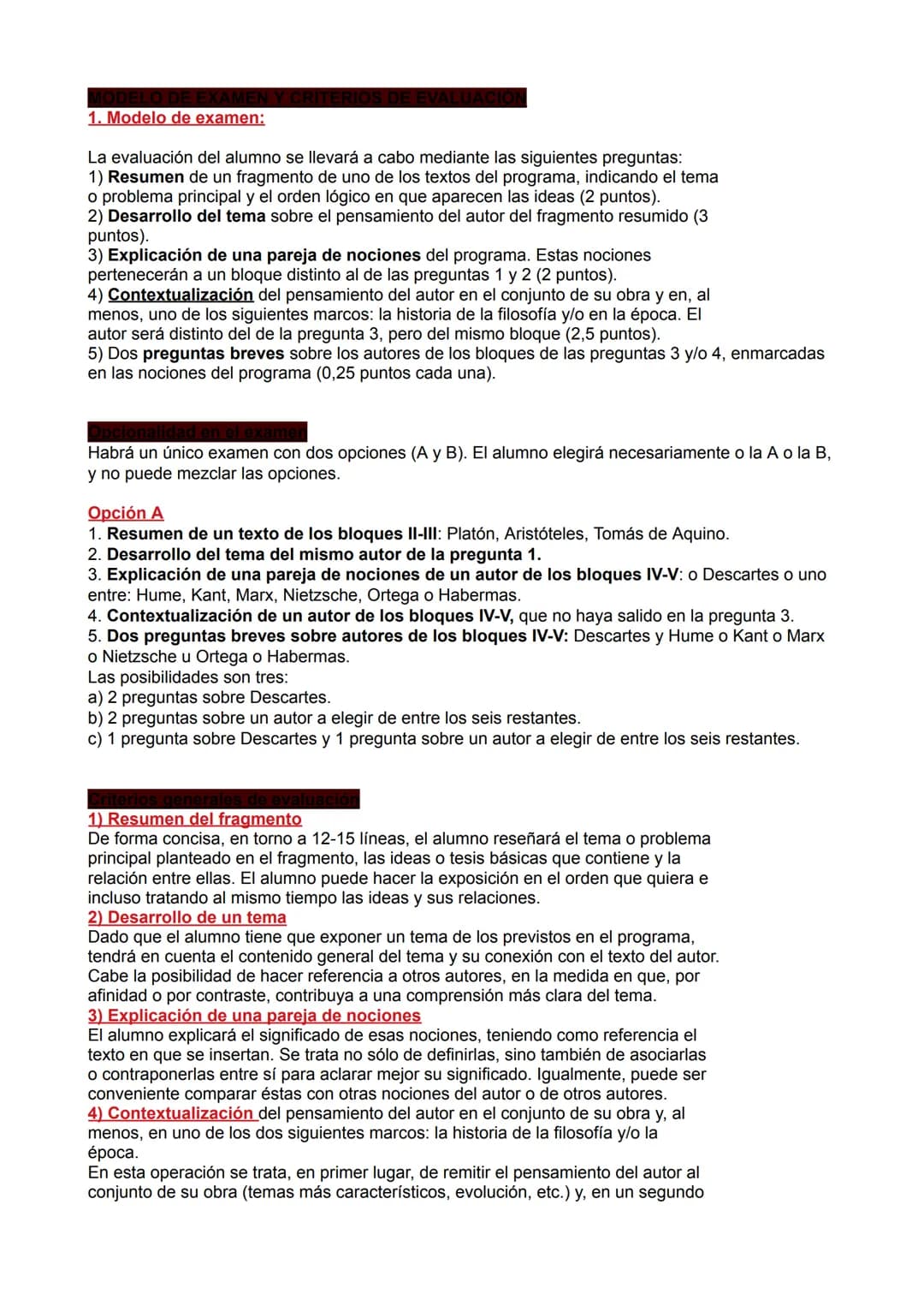 MODELO DE EXAMEN Y CRITER
1. Modelo de examen:
La evaluación del alumno se llevará a cabo mediante las siguientes preguntas:
1) Resumen de u