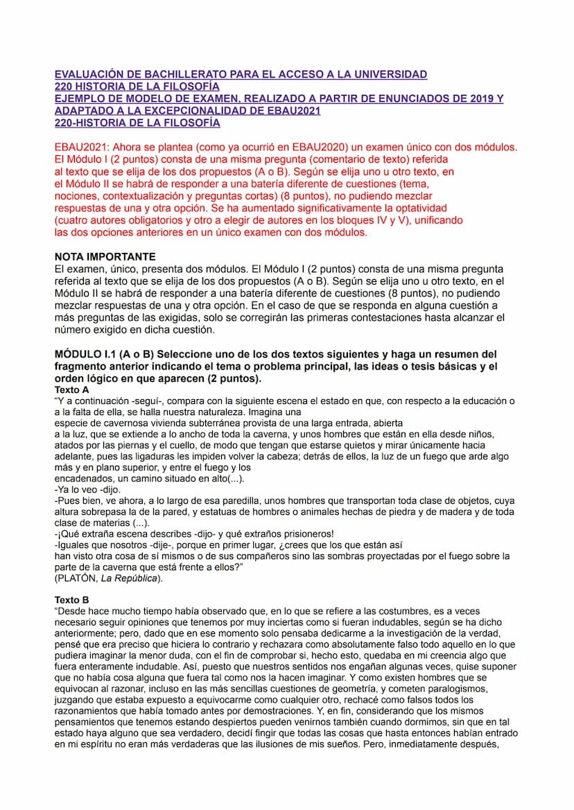 MODELO DE EXAMEN Y CRITER
1. Modelo de examen:
La evaluación del alumno se llevará a cabo mediante las siguientes preguntas:
1) Resumen de u