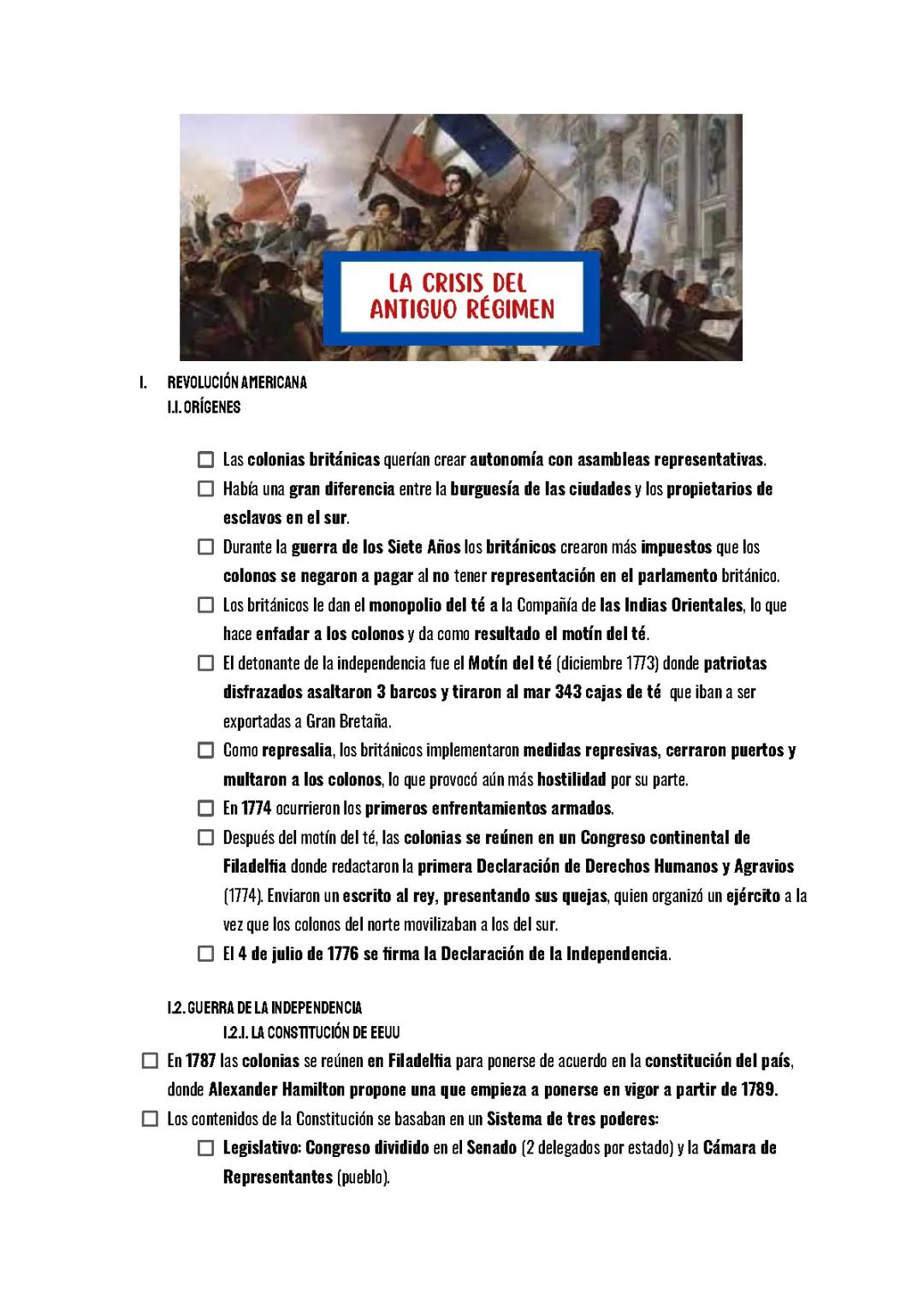 La Transformación del Antiguo Régimen: Resumen Histórico