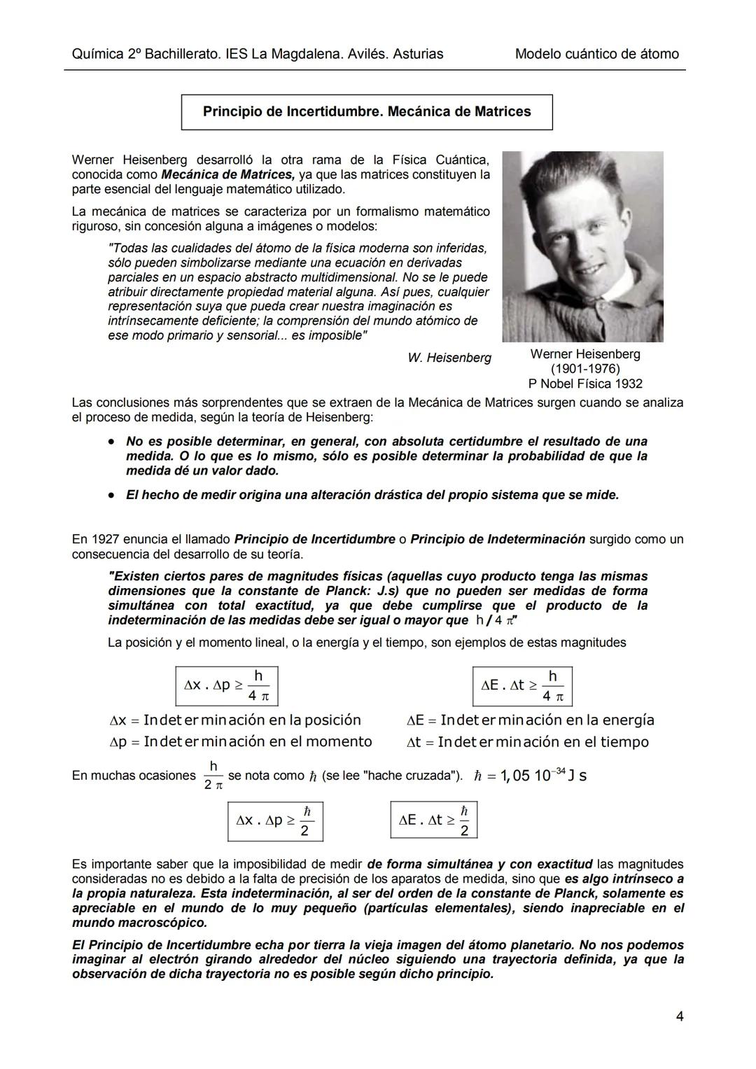 Dpto. Fisica
y Química
V₁
√₂-V₁
El modelo cuántico de átomo
En los últimos años del s. XIX y principios del XX el estudio de la interacción 