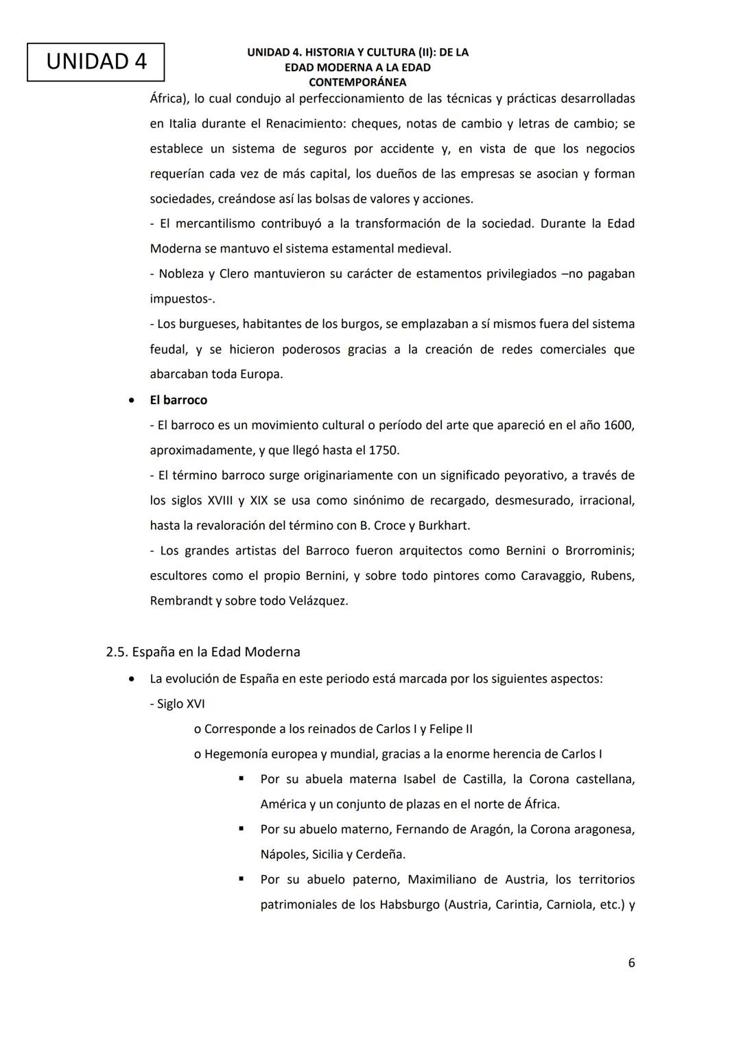 Ciencias Sociales
UNIDAD 4. Historia y cultura (II): de la Edad Moderna a la Edad
Contemporánea. UNIDAD 4
UNIDAD 4. HISTORIA Y CULTURA (II):