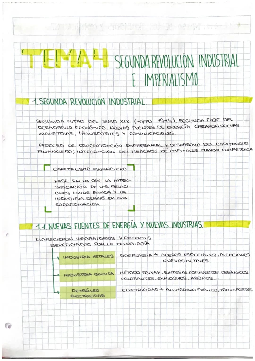 Imperialismo y la Segunda Revolución Industrial: Energías y Transportes
