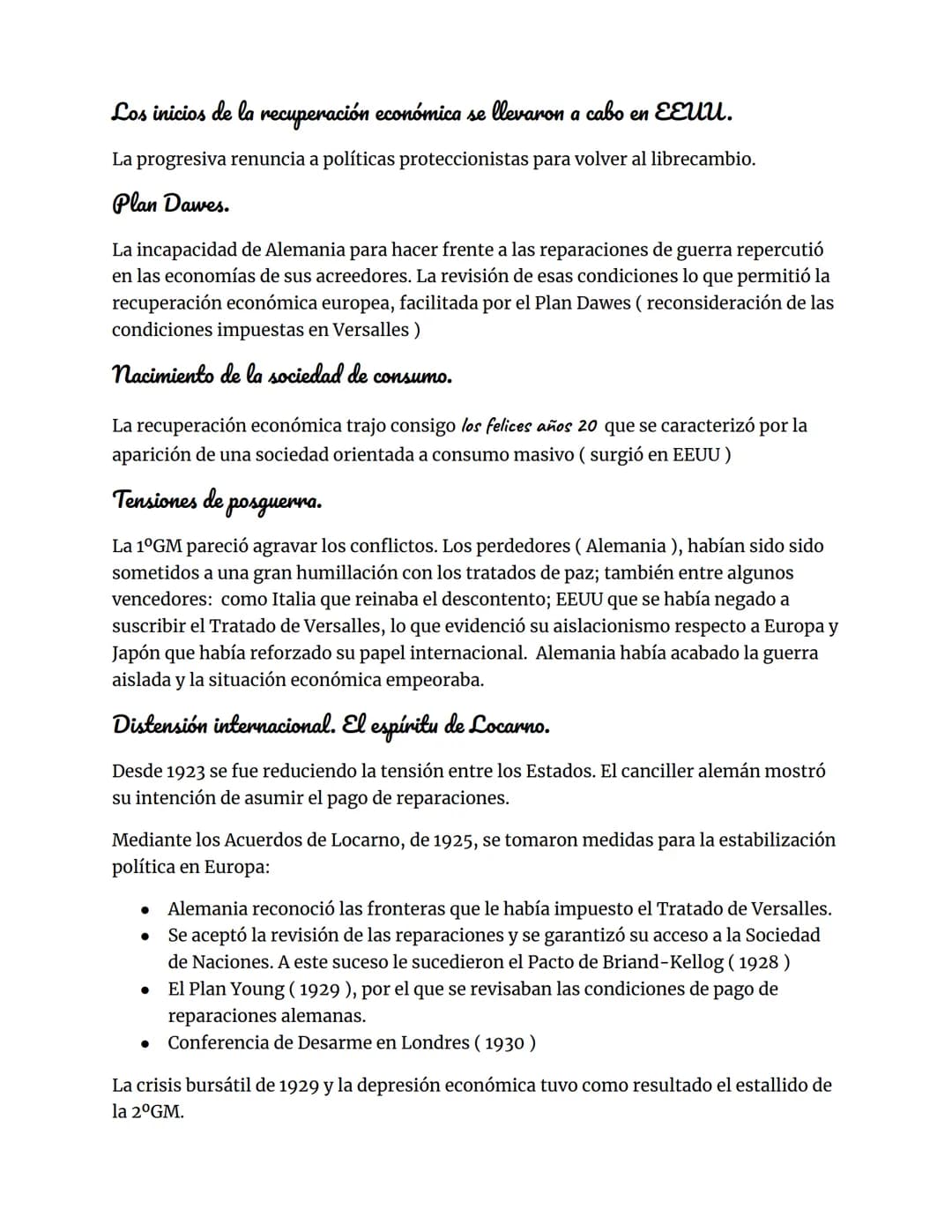TEMA 8: PERÍODO DE ENTREGUERRAS
El final de la 1ºGM produjo graves problemas en Europa. A las dificultades
políticas se añadió una important