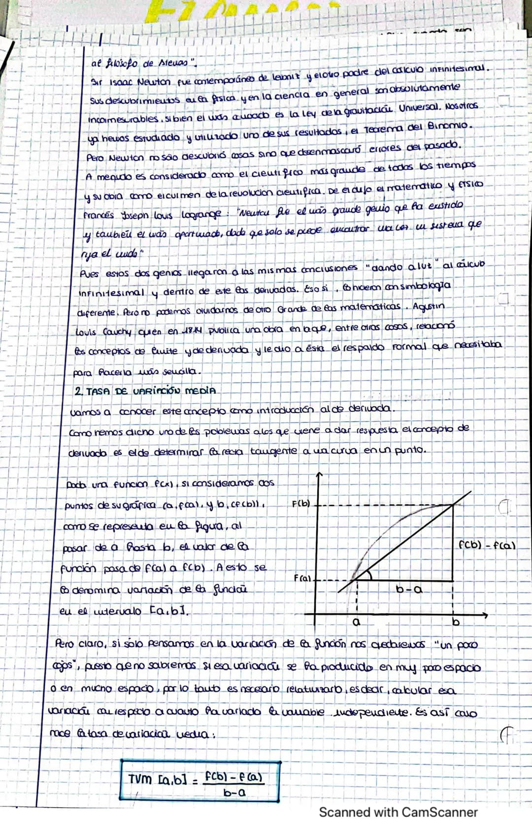 Fiom
tooooco 6
derivadas
1.Introducción
un poco de historia
2. Tasa de uanación media
3. Definicion de derivada
H. Calculo de Derivadas
4.1.