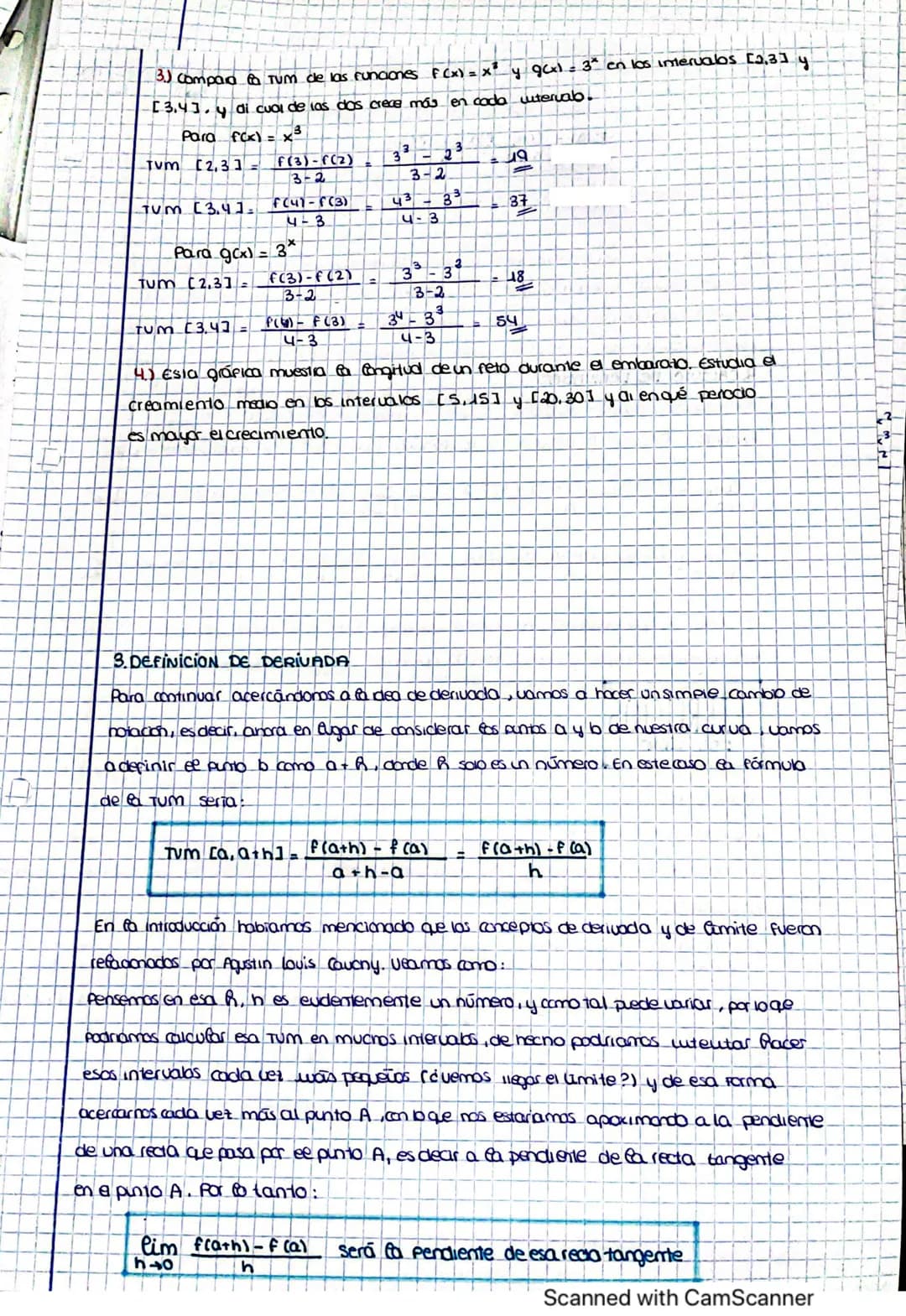 Fiom
tooooco 6
derivadas
1.Introducción
un poco de historia
2. Tasa de uanación media
3. Definicion de derivada
H. Calculo de Derivadas
4.1.