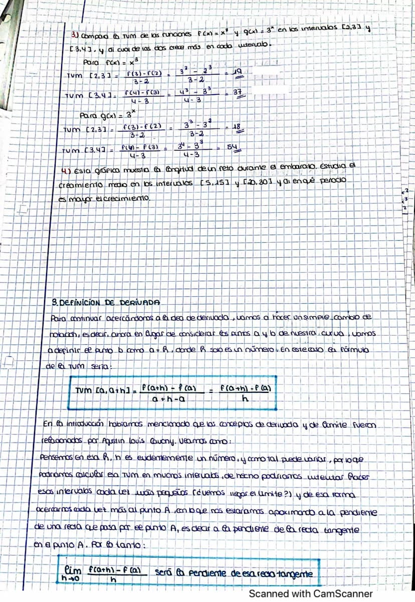 Fiom
tooooco 6
derivadas
1.Introducción
un poco de historia
2. Tasa de uanación media
3. Definicion de derivada
H. Calculo de Derivadas
4.1.