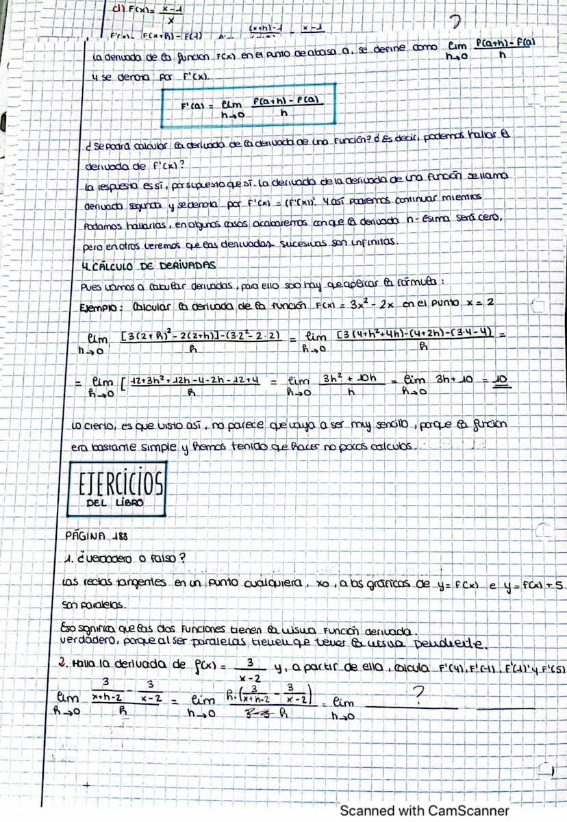 Fiom
tooooco 6
derivadas
1.Introducción
un poco de historia
2. Tasa de uanación media
3. Definicion de derivada
H. Calculo de Derivadas
4.1.