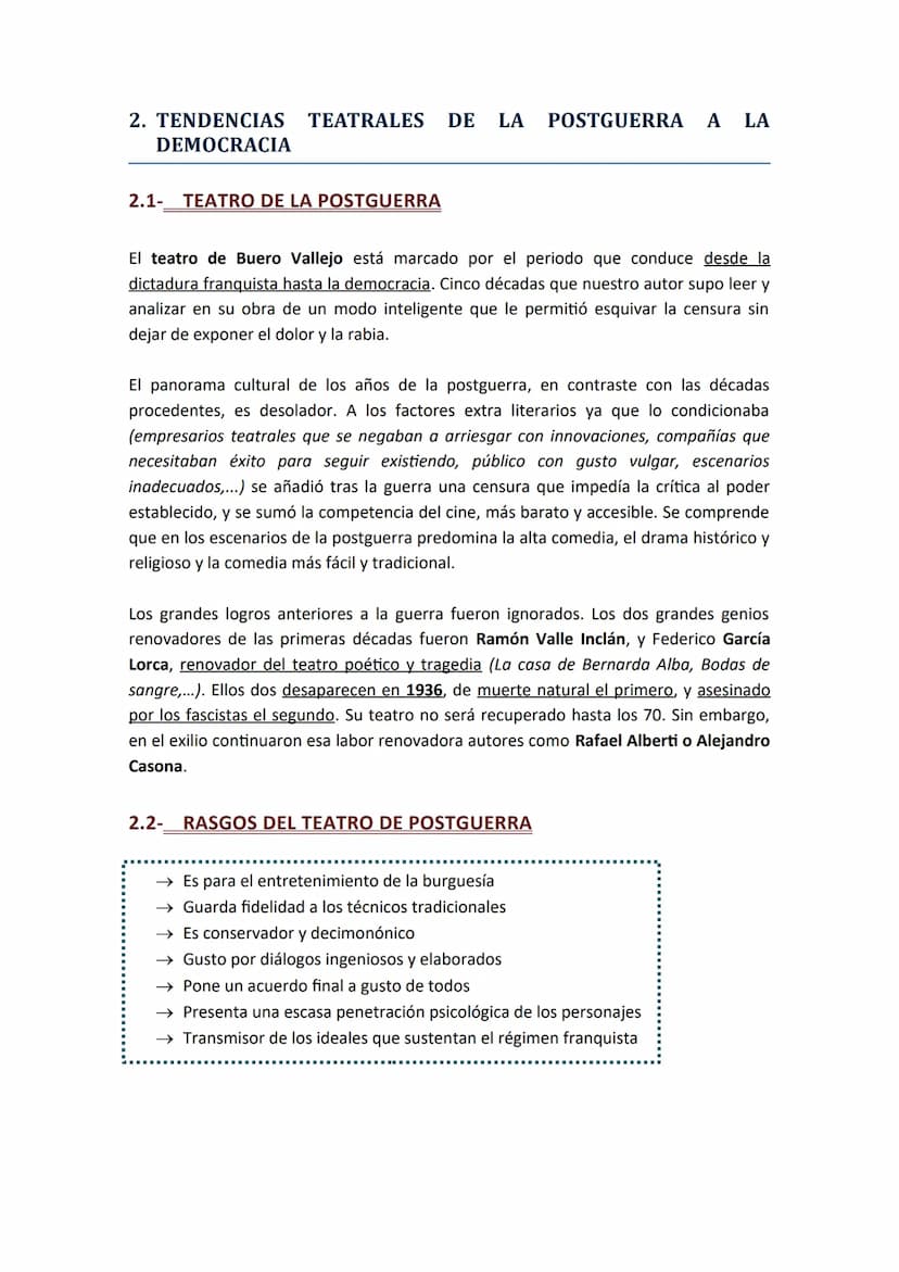 LITERATURA CASTELLANO
HISTORIA DE UNA ESCALERA - ANTONIO BUERO VALLEJO
1. DE LA POSTGUERRA A LA DEMOCRACIA
Tres años de guerra civil (1936-1