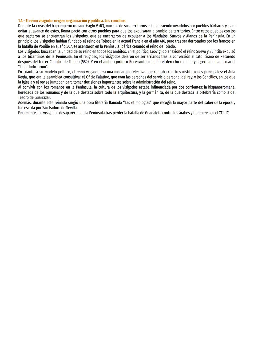 BLOQUE 1:
LA PENÍNSULA IBÉRICA DESDE LOS PRIMEROS HUMANOS HASTA LA DESAPARICIÓN DE LA MONARQUÍA VISIGODA (711)
1.1 - Sociedad y economía en 