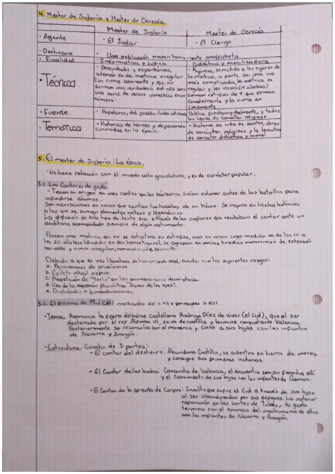 # LITERATURA Medieval

2. Poesía Medieval X-XI

Se cultivan 2 tipas a lo largo de la edad media:

1. Poesia Popular tradional. Es obra anoni