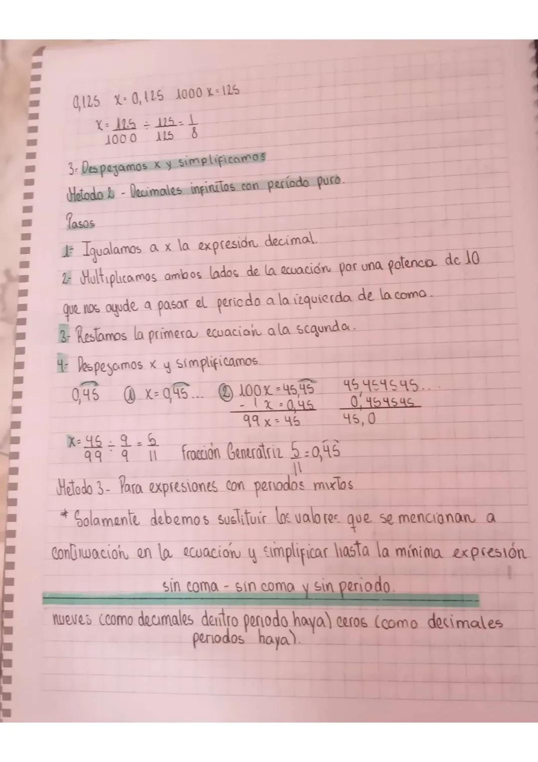 Ezemplo

Expresión decimal: $0,3\widehat{12}$

Podemos evidenciar lo siguiente

• Expresion sin coma = 312

• Expresión sin coma y sin perio