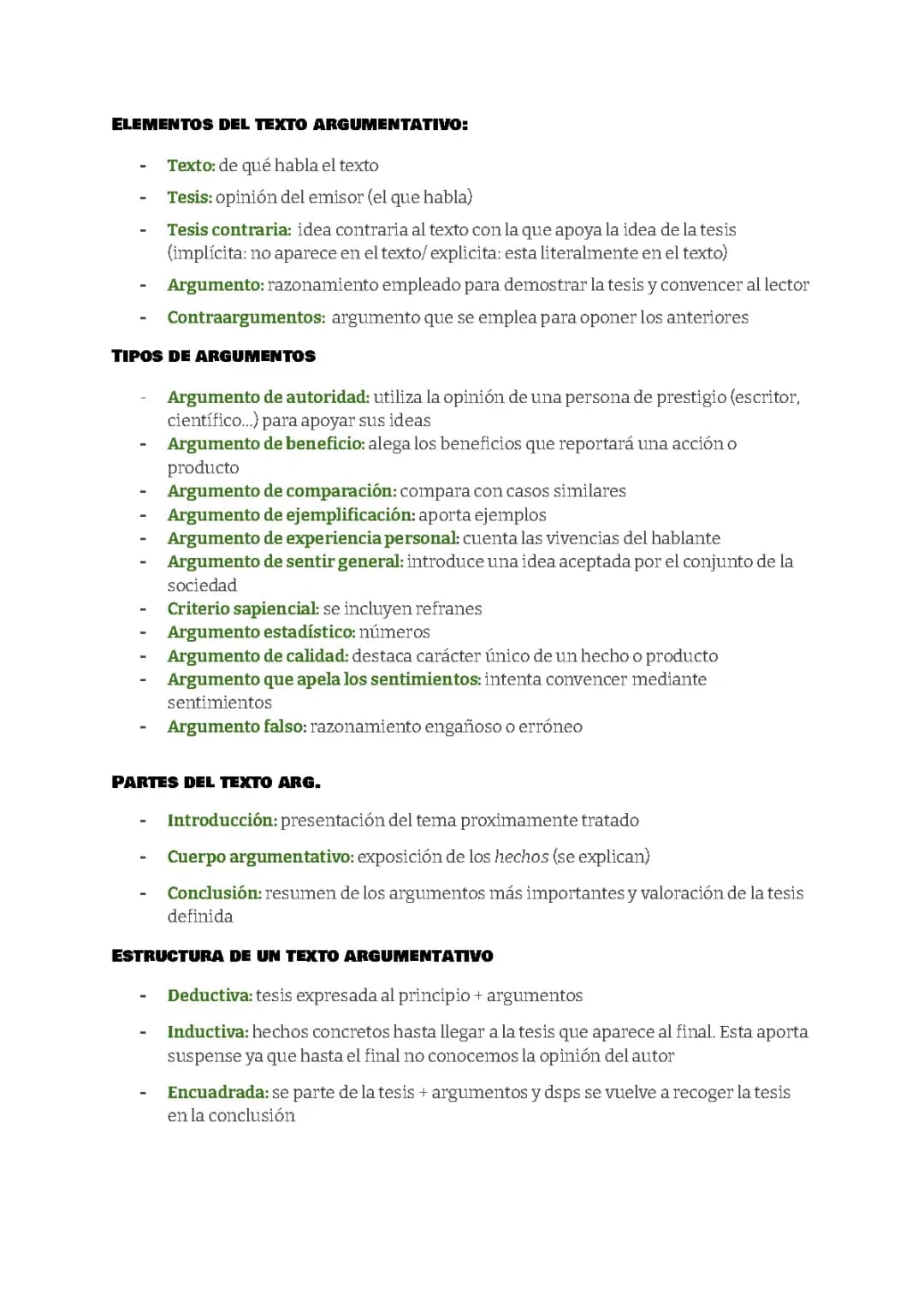Textos argumentativos