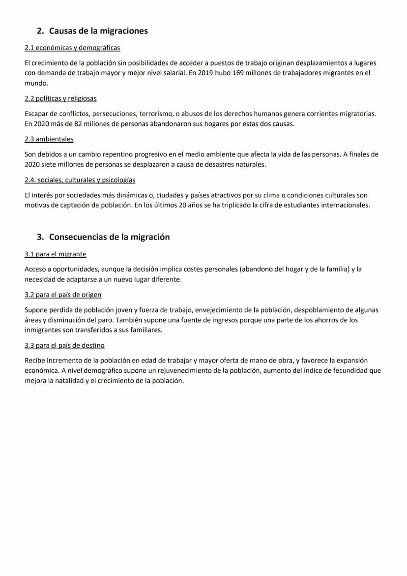 TEMA 2: MUNDO MIGRANTE
1. Movimientos migratorios
1.1 movimientos migratorios
Los movimientos migratorios son desplazamientos de personas de