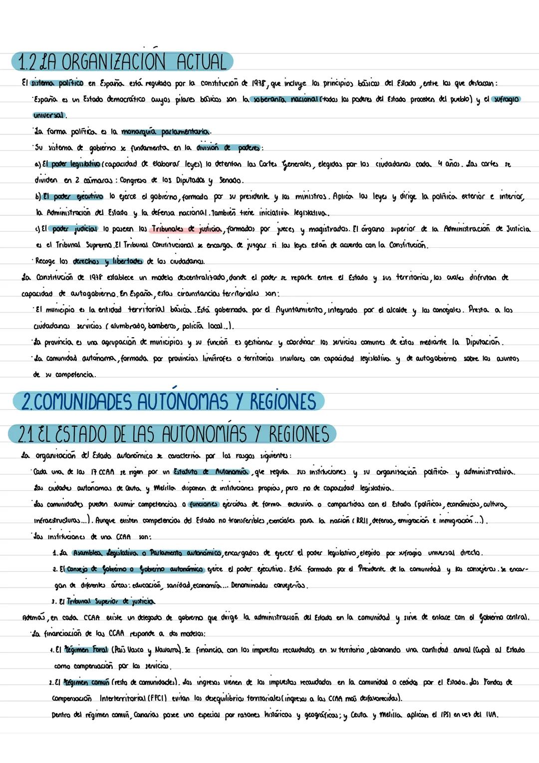 1. España en su contexto
y diversidad territorial
ÍNDICE
1. El proceso de organización político-administrativa en España
1.1 Evolución histó