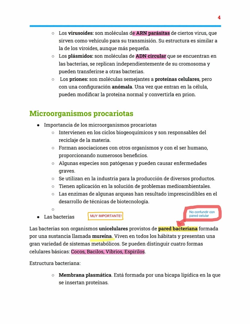 Apuntes unidad 7
Biología: microorganismos y formas acelulares.
Microorganismos: concepto y diversidad
• Los microorganismos son un grupo de
