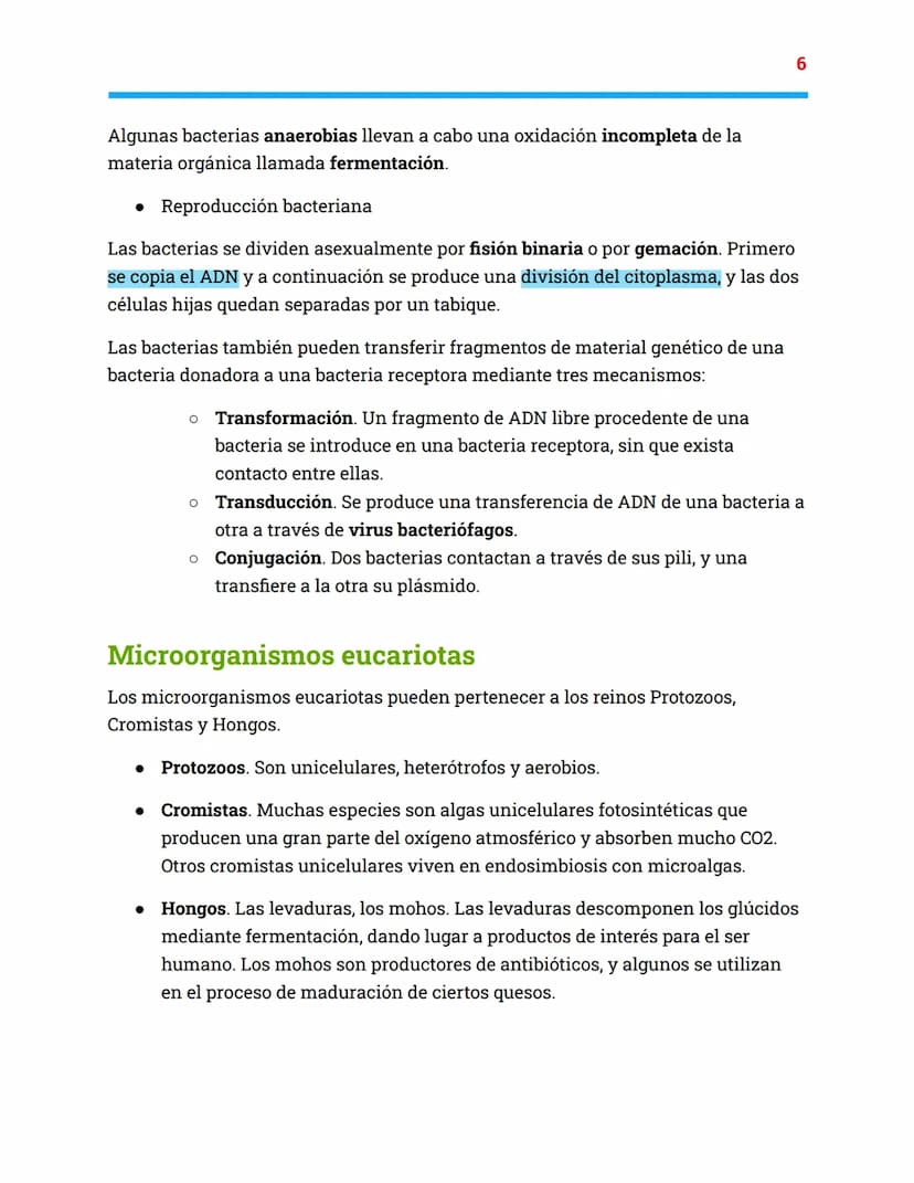 Apuntes unidad 7
Biología: microorganismos y formas acelulares.
Microorganismos: concepto y diversidad
• Los microorganismos son un grupo de