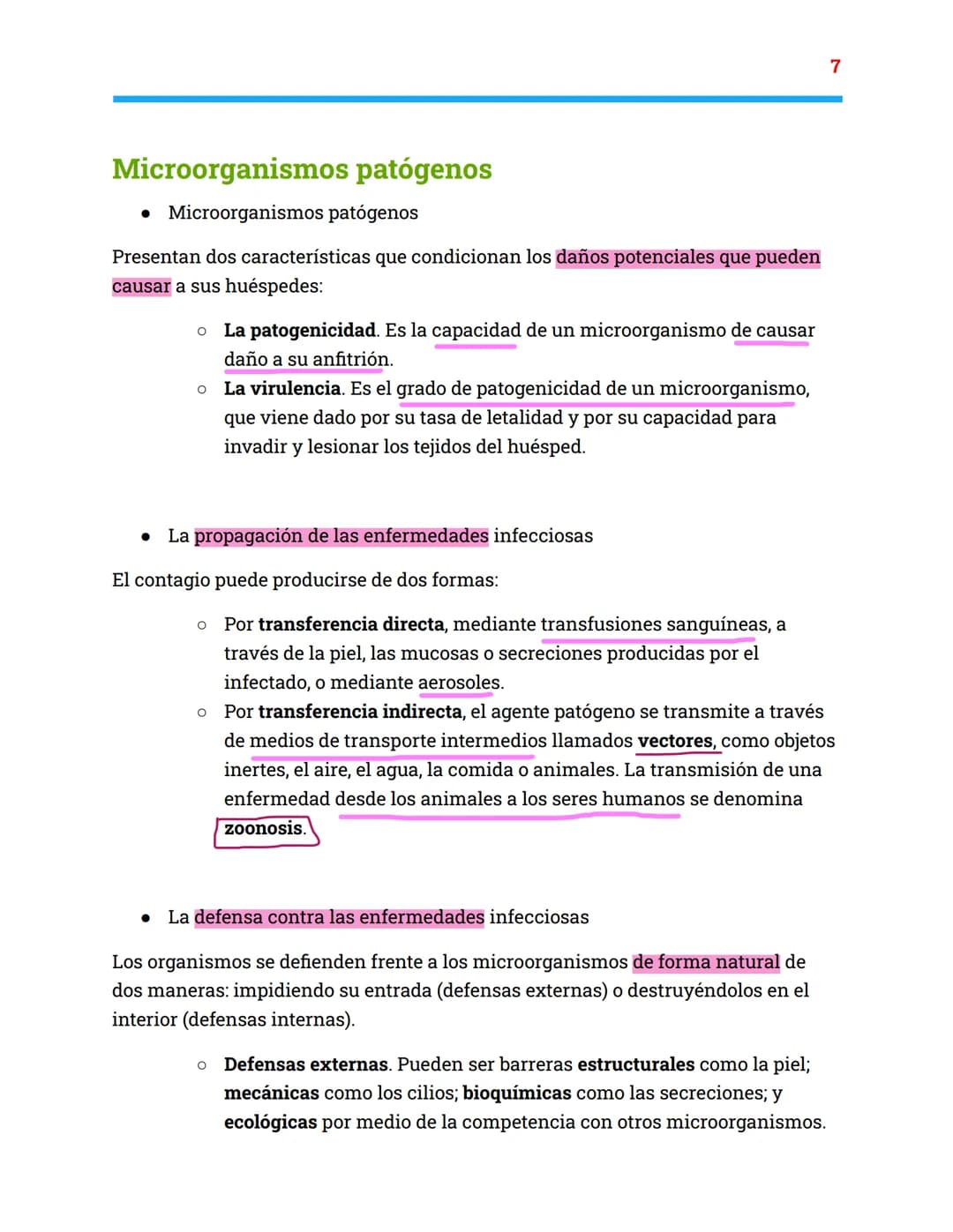 Apuntes unidad 7
Biología: microorganismos y formas acelulares.
Microorganismos: concepto y diversidad
• Los microorganismos son un grupo de