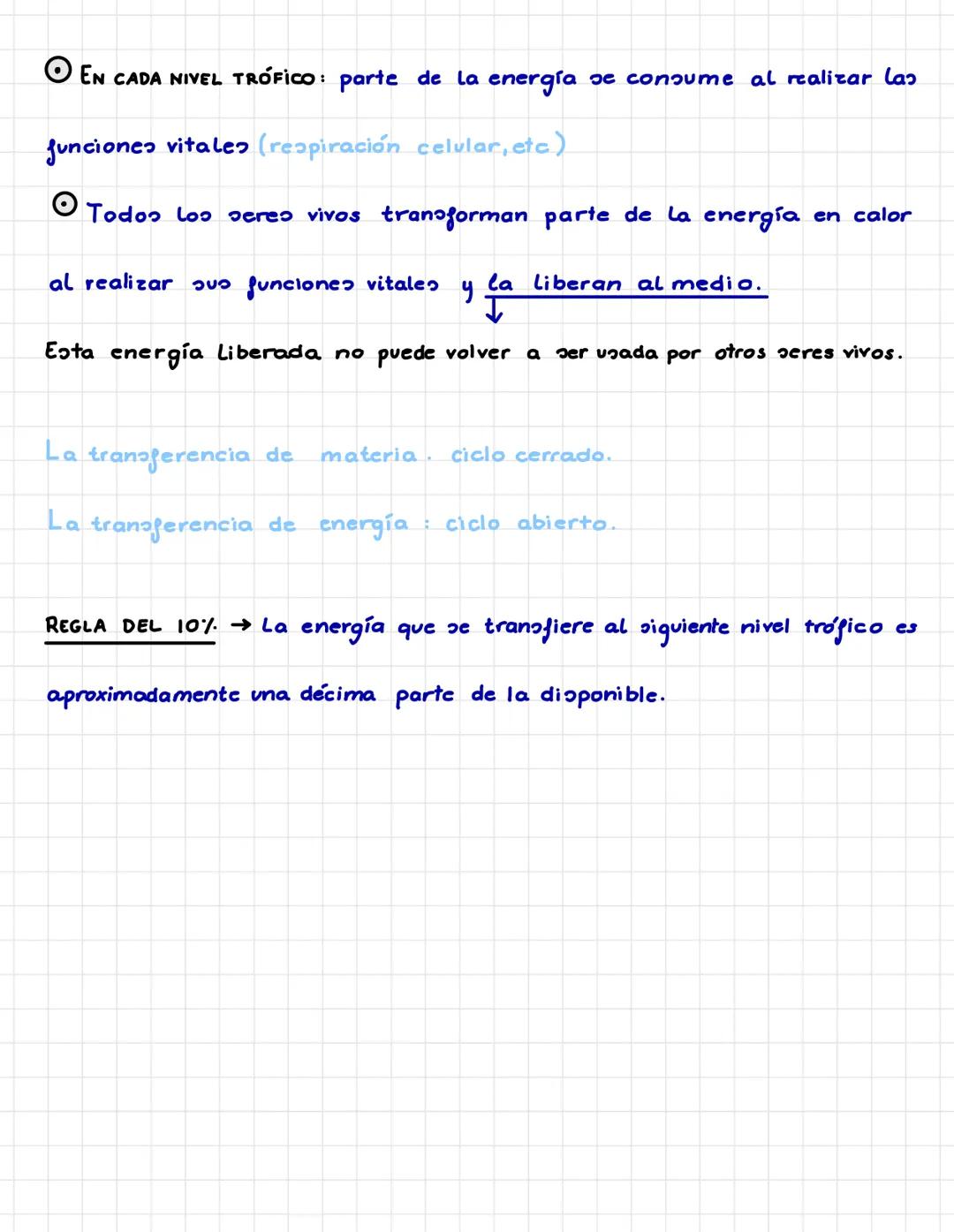 2. CIRCULACIÓN DE MATERIA Y ENERGÍA
EN EL ECOSISTEMA.
*TRANSFERENCIA DE MATERIA.
La materia circula de forma constante en el ecosistema,
a o