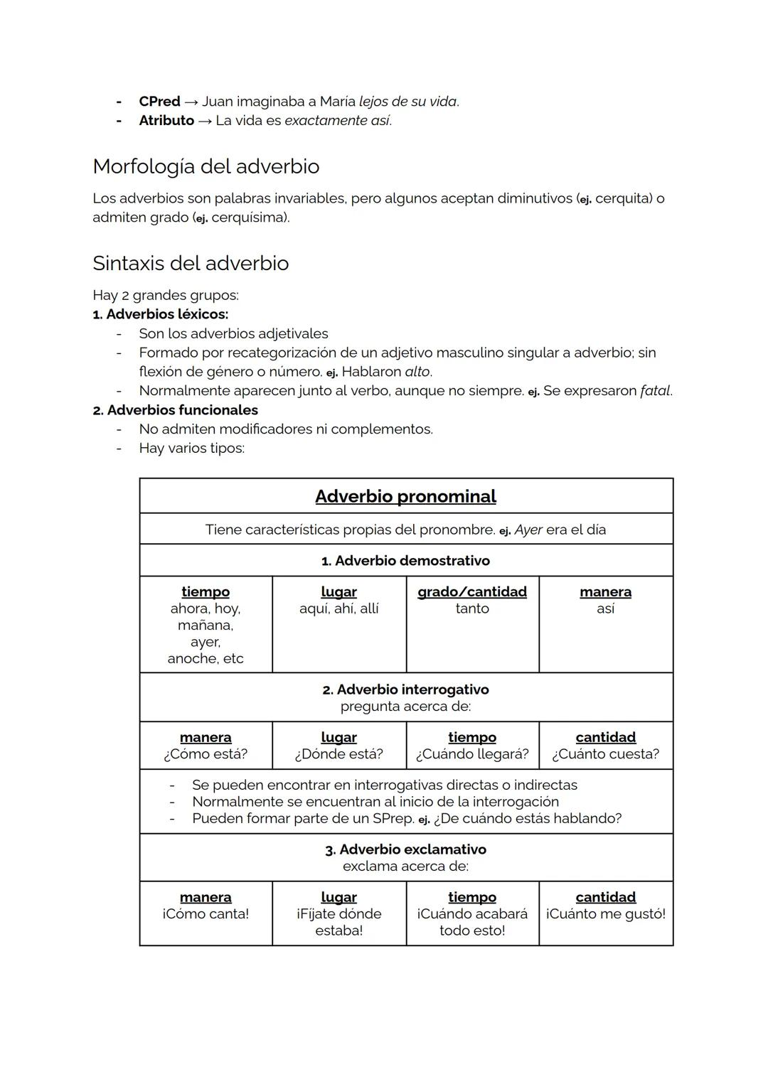 # UNIDAD 4

# Complementos

- Complementos argumentales → Son imprescindibles para entender el mensaje.
  Un CRV siempre es argumental.
- Co