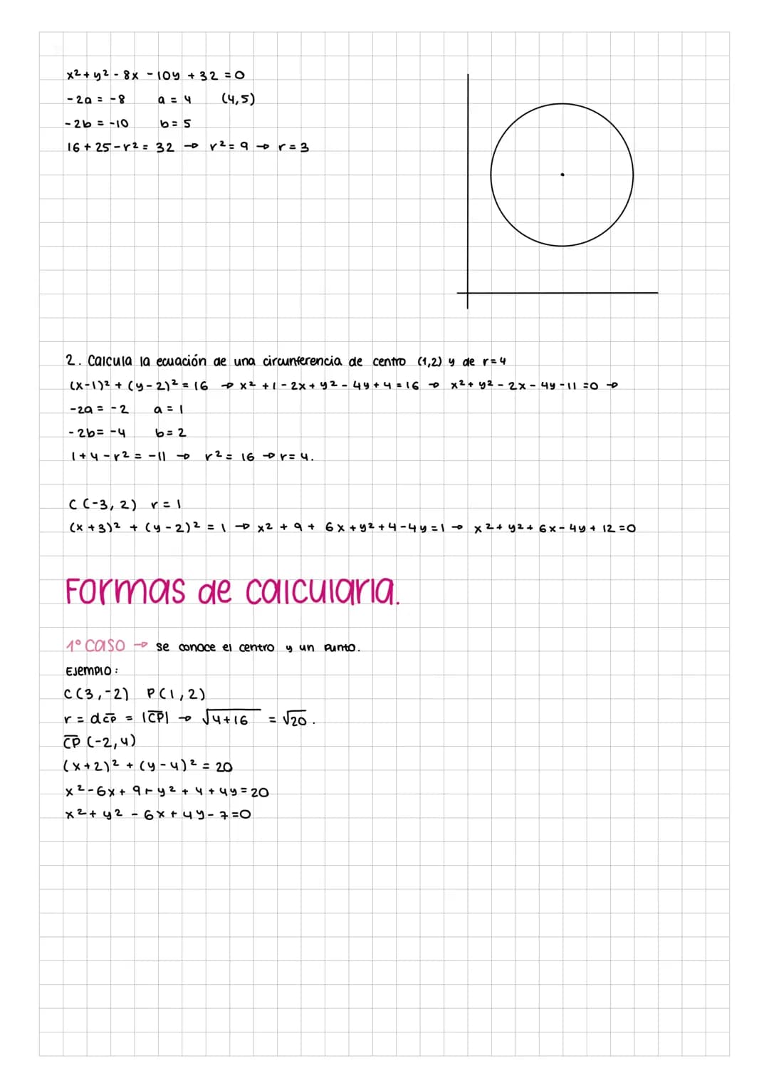 · La circunferencia.
Lugar geométrico.
Es un conjunto de puntos que cumplen una determinada propiedad. EJEMPIOS:
1. Calcula el lugar geométr