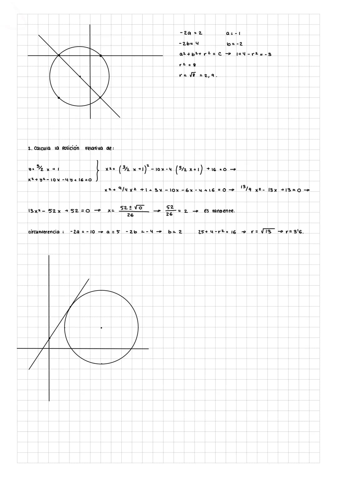 · La circunferencia.
Lugar geométrico.
Es un conjunto de puntos que cumplen una determinada propiedad. EJEMPIOS:
1. Calcula el lugar geométr