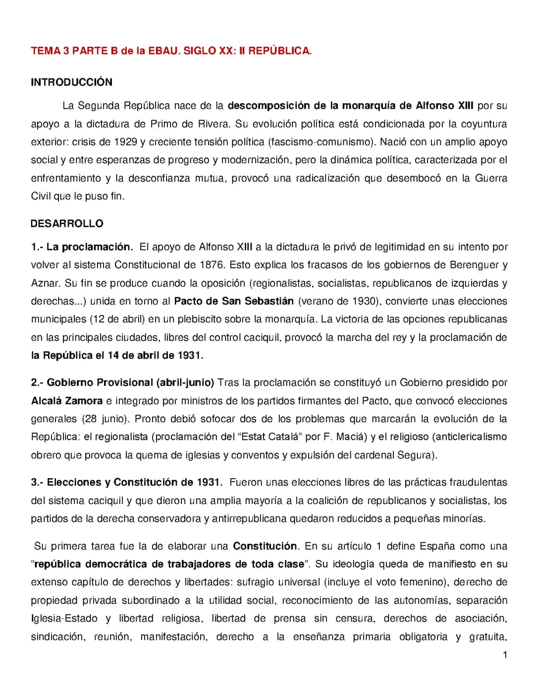 Tema 3 la segunda República 