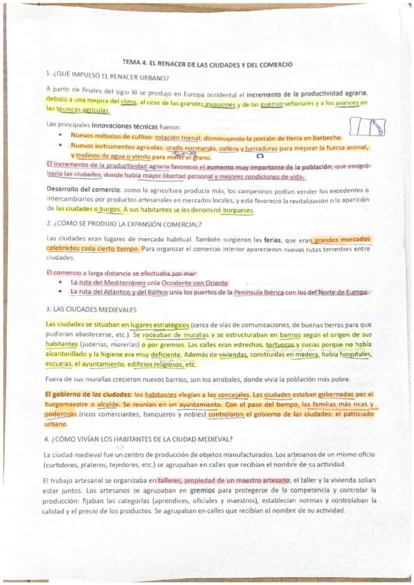 PREGUNTAS TEMA 4.
J₁.
¿Por qué se produjo un incremento de la productividad agraria a
finales del S. XI?
√2. ¿Cuáles fueron las principales 