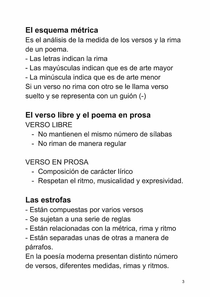 LA MÉTRICA
La medida de un verso
Es contar el número de sílabas métricas.
Hay que tener en cuenta las siguientes licencias
métricas:
- Sinal