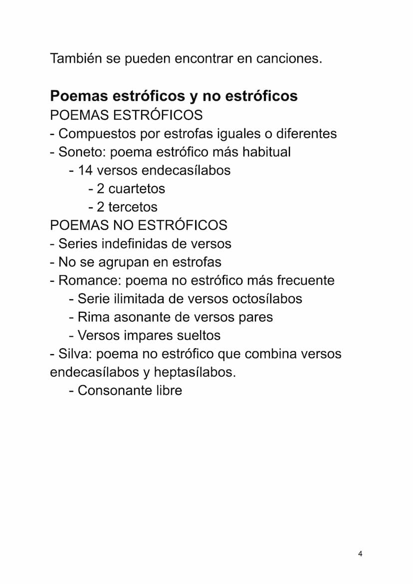 LA MÉTRICA
La medida de un verso
Es contar el número de sílabas métricas.
Hay que tener en cuenta las siguientes licencias
métricas:
- Sinal