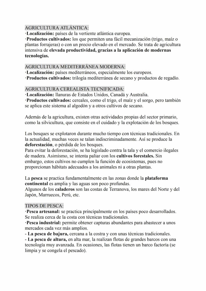 El sector primario:
La agricultura es una de las actividades más destacadas en el sector primario,
tanto porque proporciona la mayor parte d