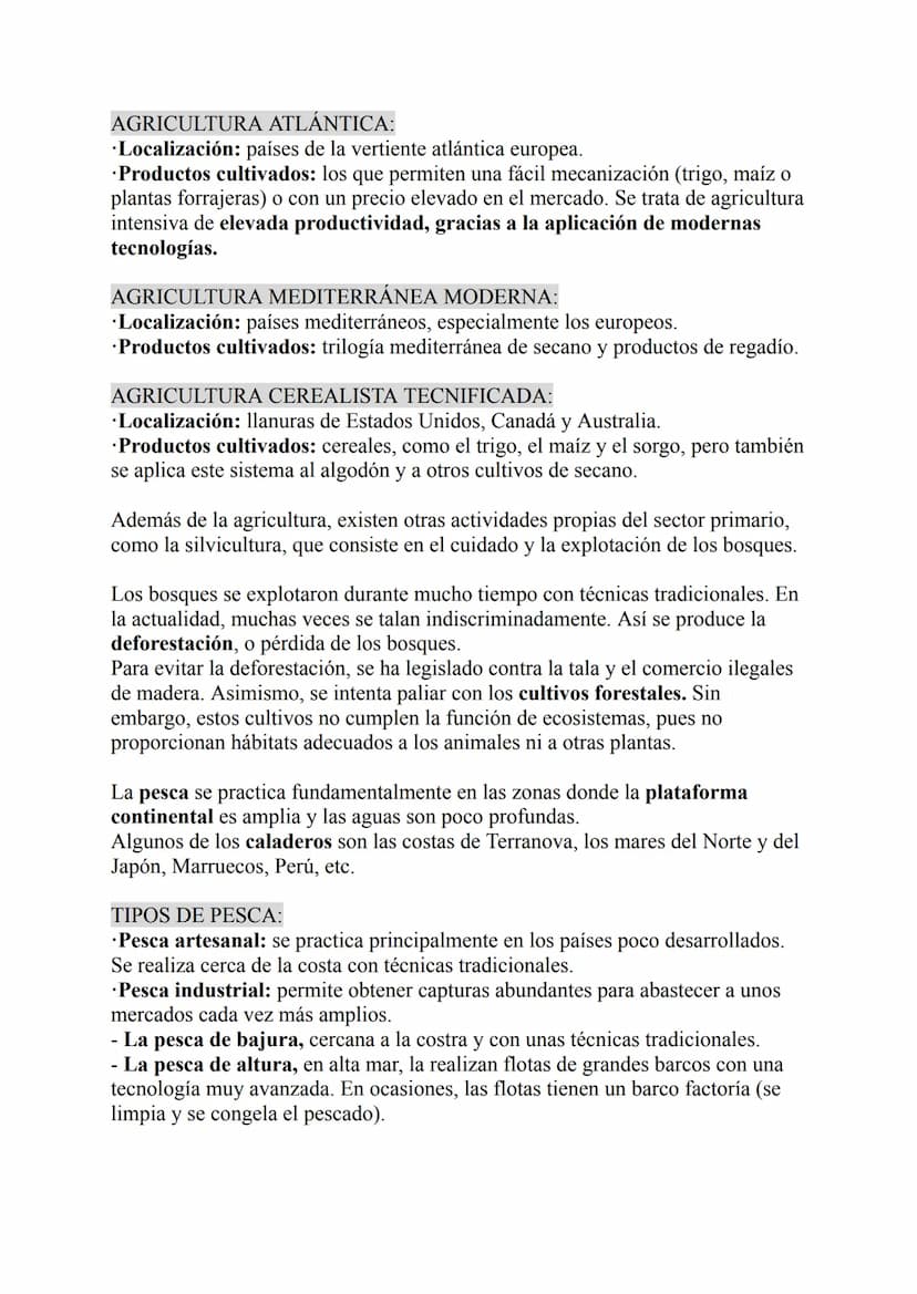 El sector primario:
La agricultura es una de las actividades más destacadas en el sector primario,
tanto porque proporciona la mayor parte d