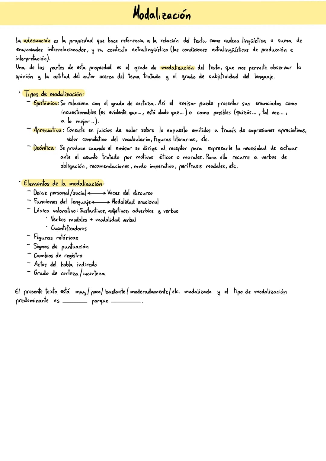 
<p>La adecuación es la propiedad que hace referencia a la relación del texto, considerado como una cadena lingüística de enunciados interre