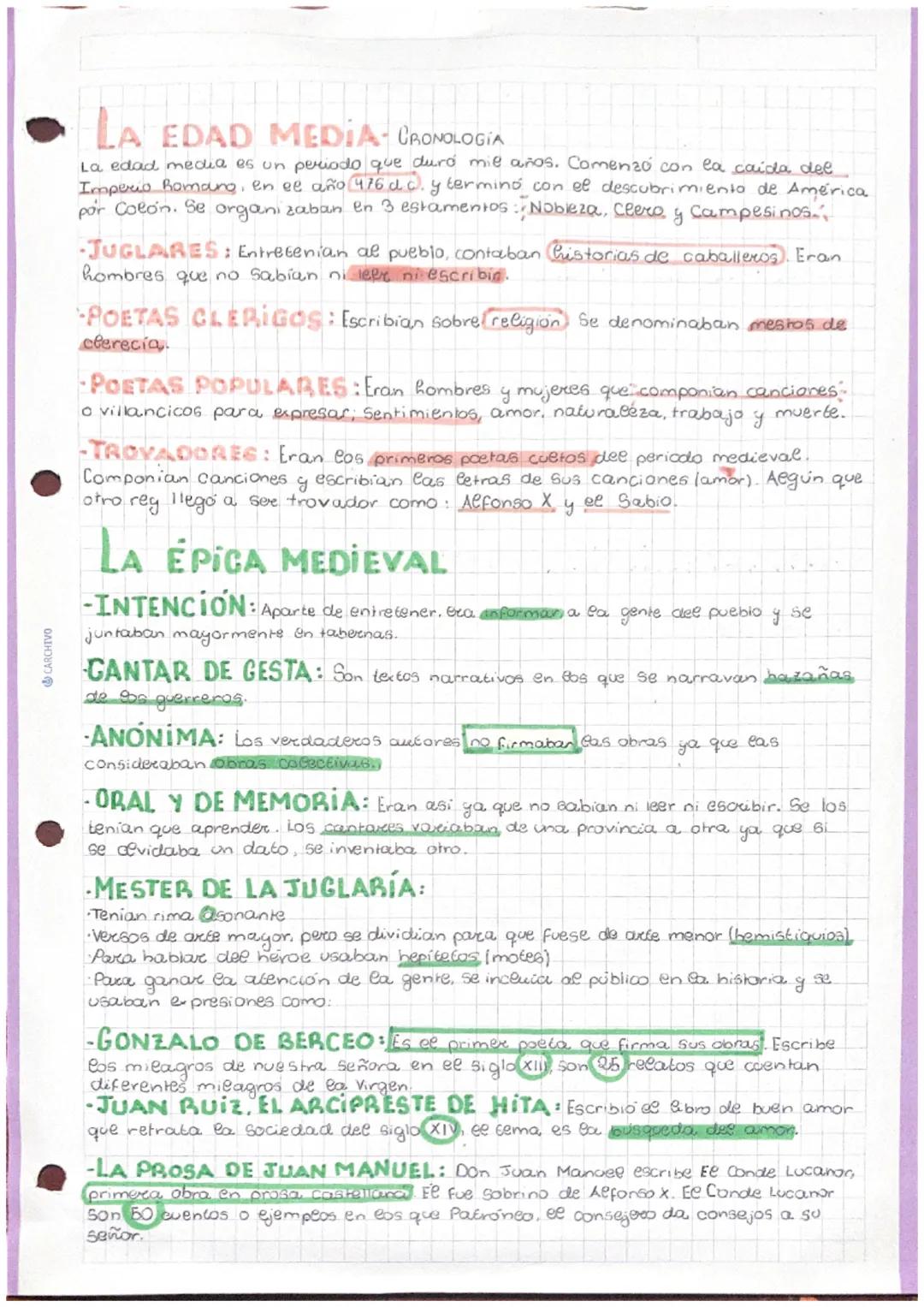 CARCHIVO
LA EDAD MEREN
EDAD
MEDIA-CRONOLOGIA
La edad media es un periodo que duró mil años. Comenzó con la caída del
Imperio Romano, en el a