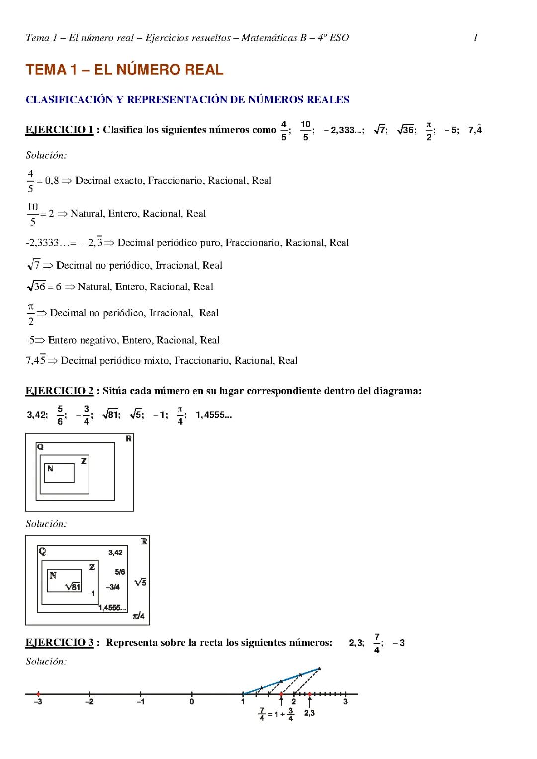 Ejercicios Resueltos de Números Reales para 4º ESO: Teorema de Pitágoras y Más