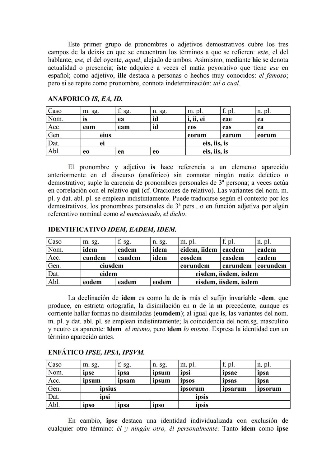 # Pronombres

Los pronombres latinos se pueden clasificar en personales, posesivos,
demostrativos, relativos, interrogativos e indefinidos; 