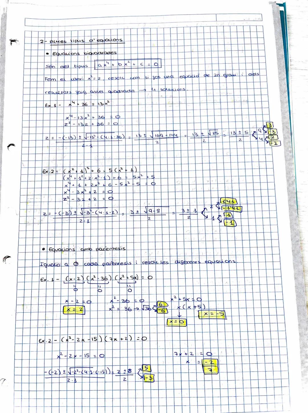 TEMA 3

EQUACIONS, INEQUACIONS SISTE HES

Berra Maing

1- Equacions de primer i segon grau.

X=-b±√b-(4.9.c)
2.a

ax² + bx + c = 0

Equacion