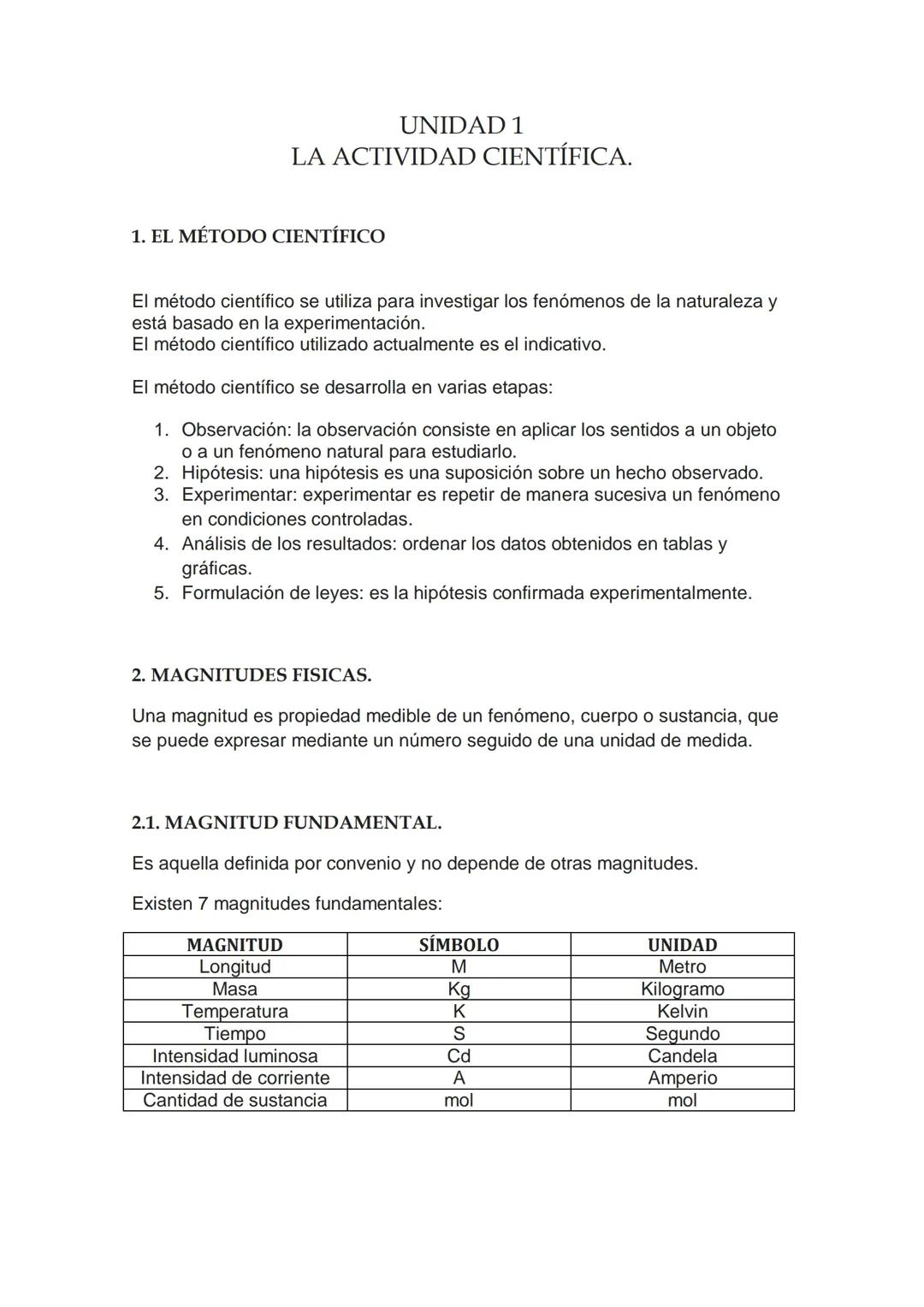 La actividad científica 