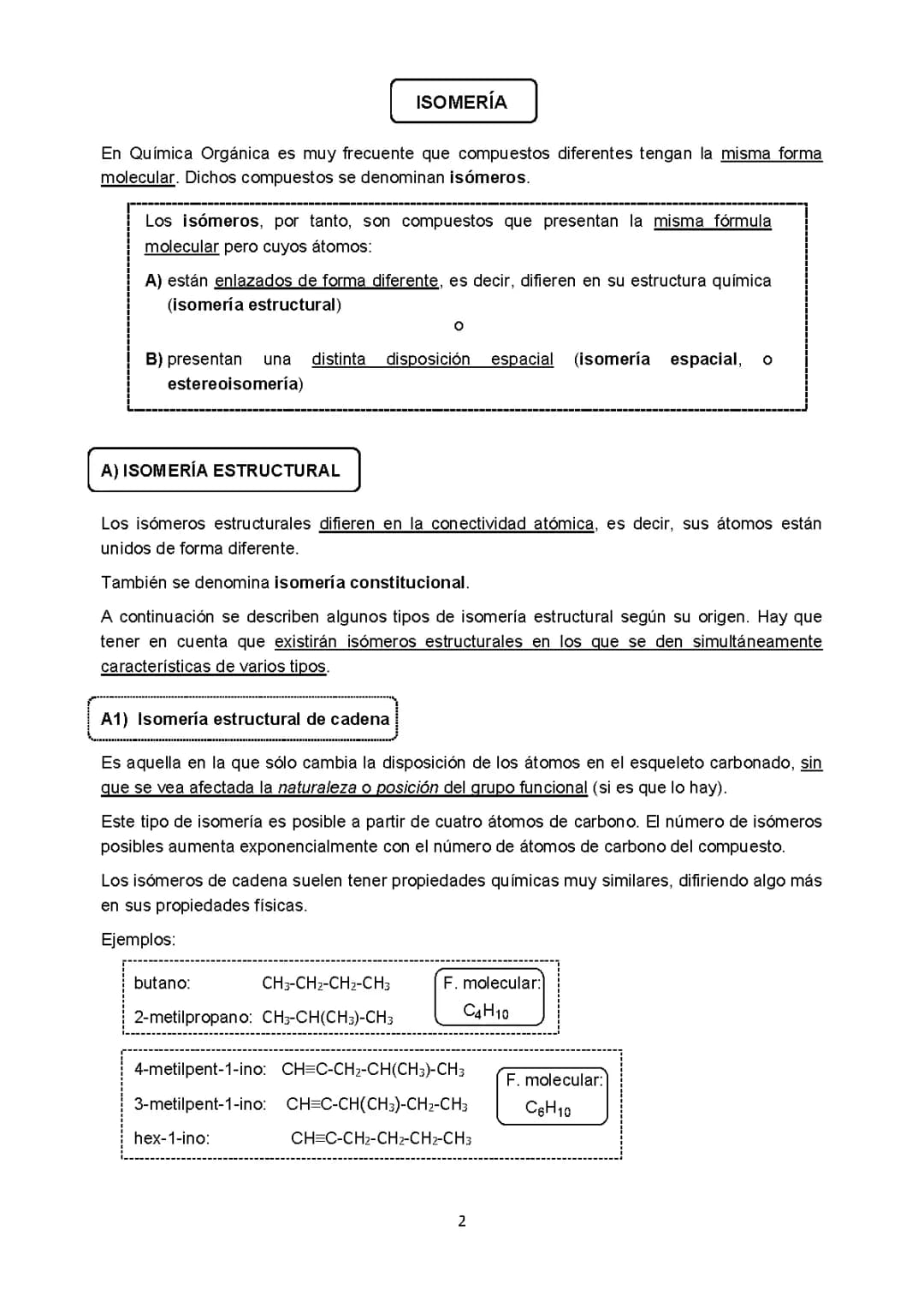 Teoría isomería