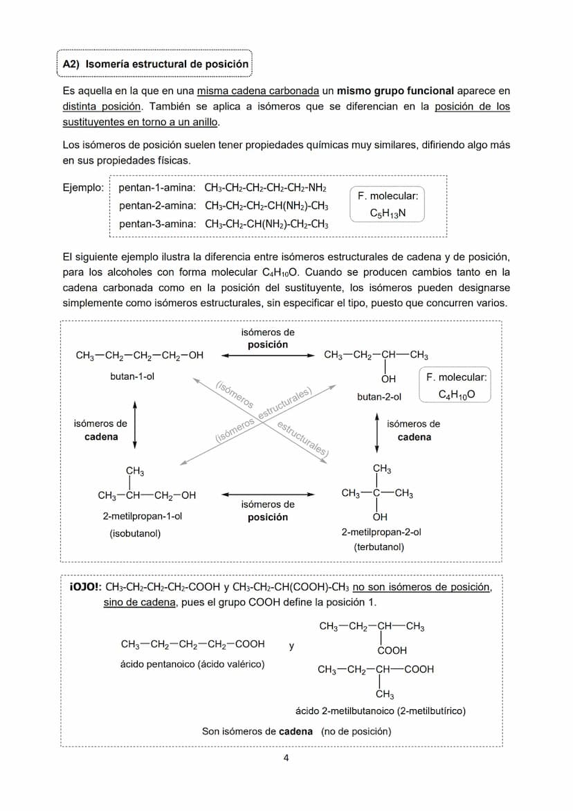 En Química Orgánica es muy frecuente que compuestos diferentes tengan la misma forma
molecular. Dichos compuestos se denominan isómeros.
Los