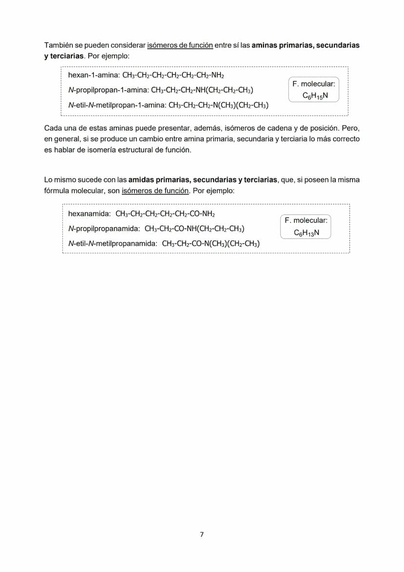En Química Orgánica es muy frecuente que compuestos diferentes tengan la misma forma
molecular. Dichos compuestos se denominan isómeros.
Los