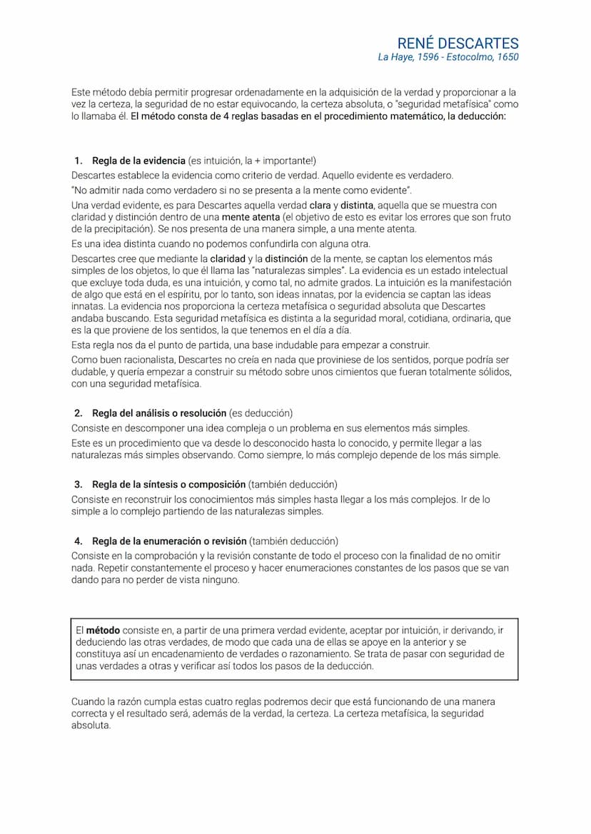 EL PROYECTO CARTESIANO
RENÉ DESCARTES
La Haye, 1596-Estocolmo, 1650
Descartes estudió filosofía escolástica. Para la escolástica los objetos
