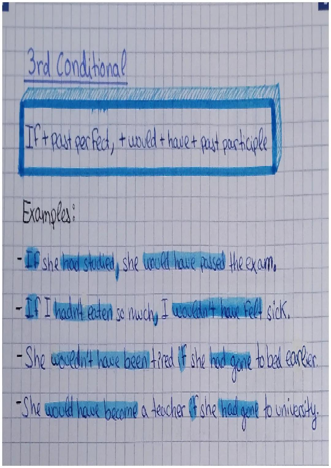 THE CONDITIONALS...
1st Conditional
If + present simple + will/won't + verb infinitive.
Examples:
-Init
rains, I won't go to the park.
If I 