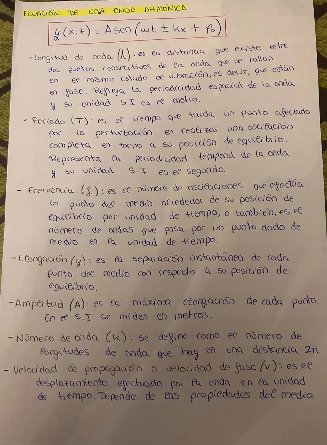 # ONDAS

υπα

Una onda re presenta ee movimiento de propagación de un
perturbación de un punto a otro sin que
exista transporte neto de mate