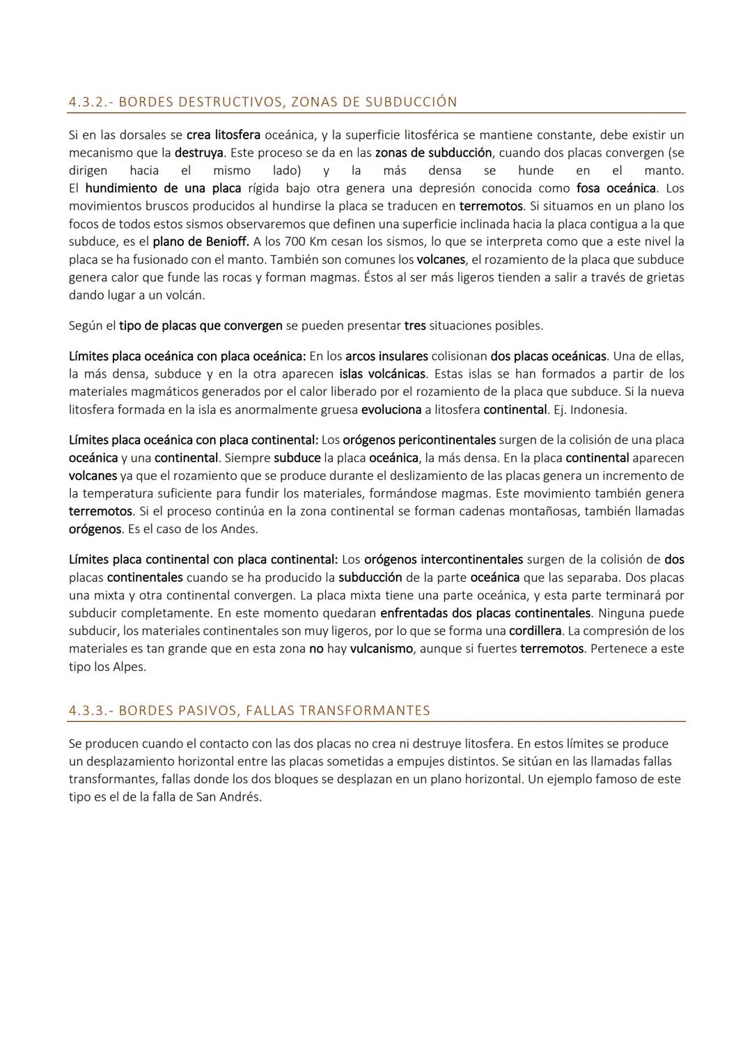 # UNIDAD 6.- LA DINÁMICA Y LA
# COMPOSICIÓN TERRESTRE

## 4.3.- LOS LÍMITES DE LAS PLACAS LITOSFÉRICAS

Estos movimientos pueden ser de tres