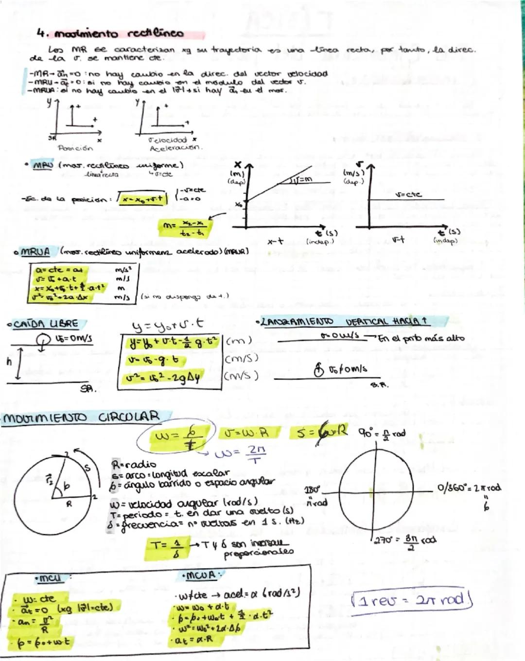 FÍSICA 12:325 Nota: 3'25
iércoles
T.6: Cinematica del punto material
1. Movimiento
Es la variación de la posición de un cuerpo respecto al s