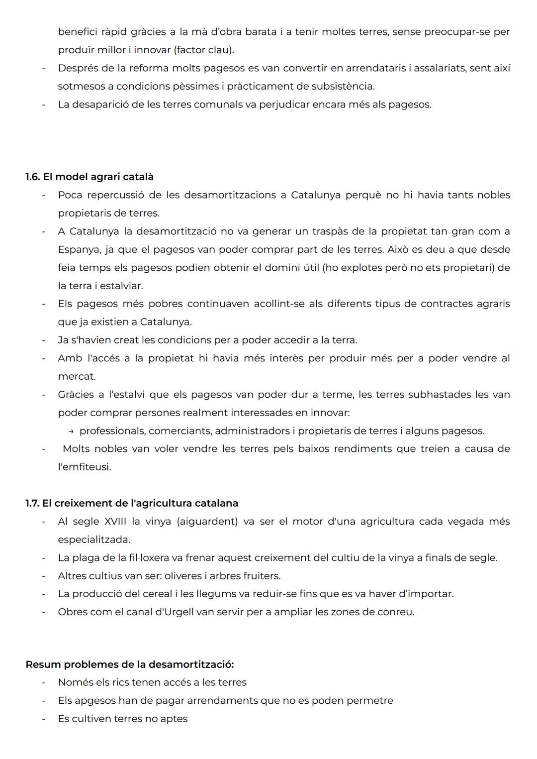 TRANSFORMACIONS AGRÀRIES I PROCÉS INDUSTRIAL (1833-1900)

1. L'AGRICULTURA, ENTRE LA REFORMA I L'ESTANCAMENT
- L'endarreriment econòmic espa
